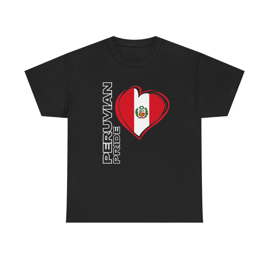Best Peruvian Pride T-Shirt USA Unisex Flag Heart Tee
