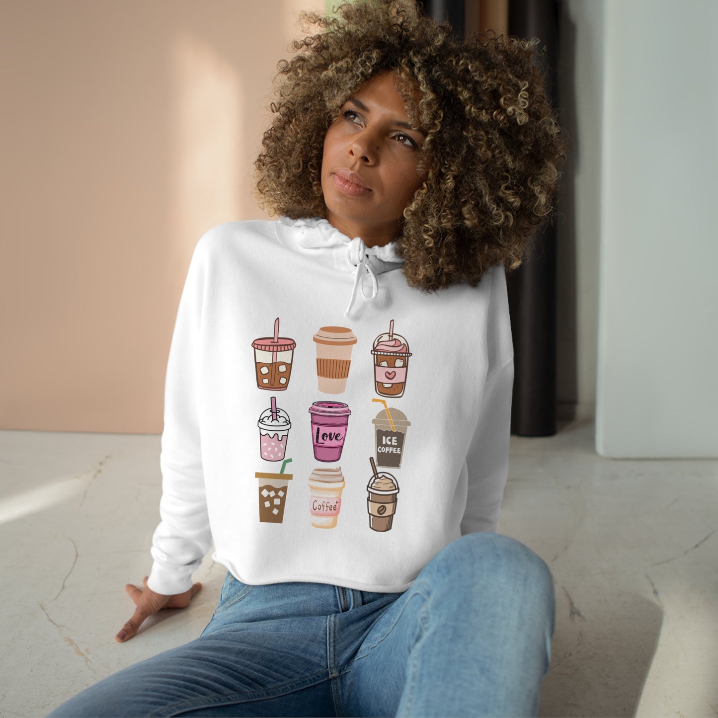 Best Coffee Cropped Hoodie "Coffee Mugs For Coffee Lovers"