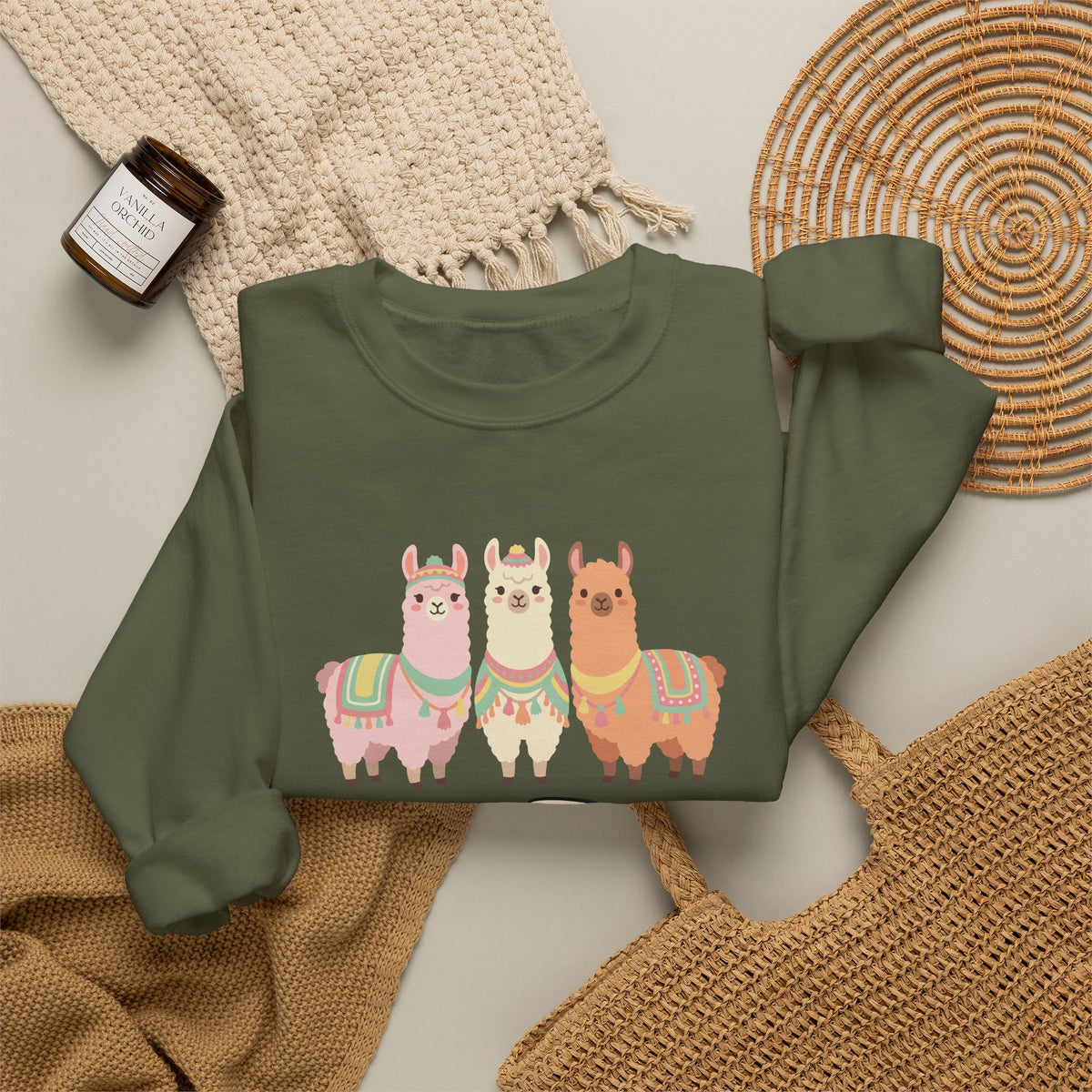 Best Peru Three Llamas Sweatshirt - Peruvian Crewneck