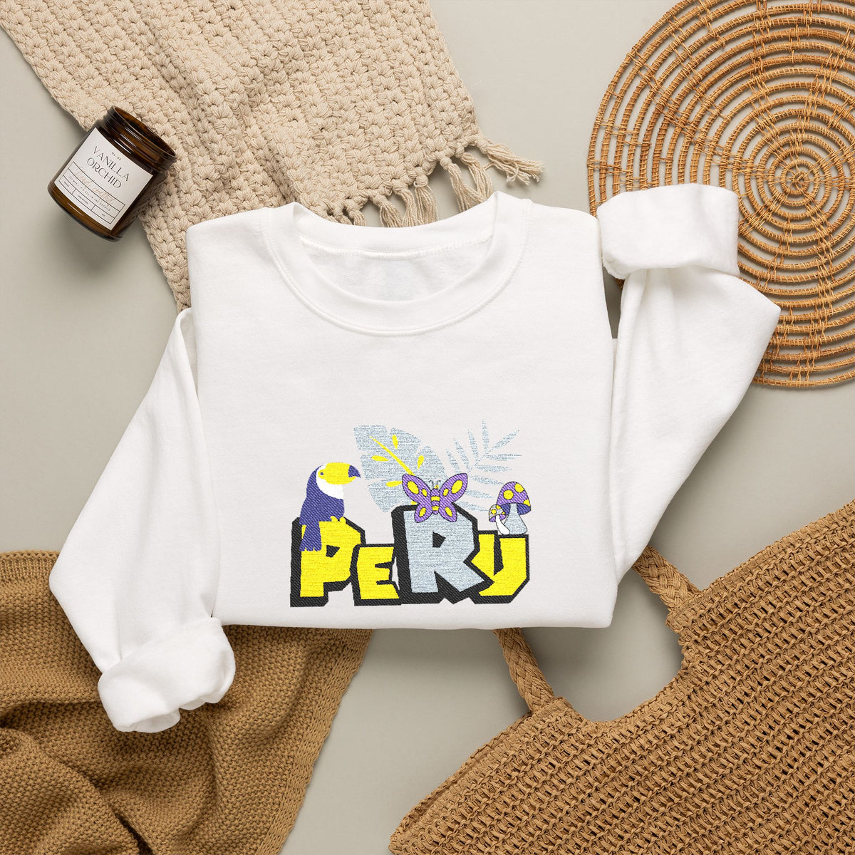 Best Peru Jungle Embroidered Sweatshirt USA