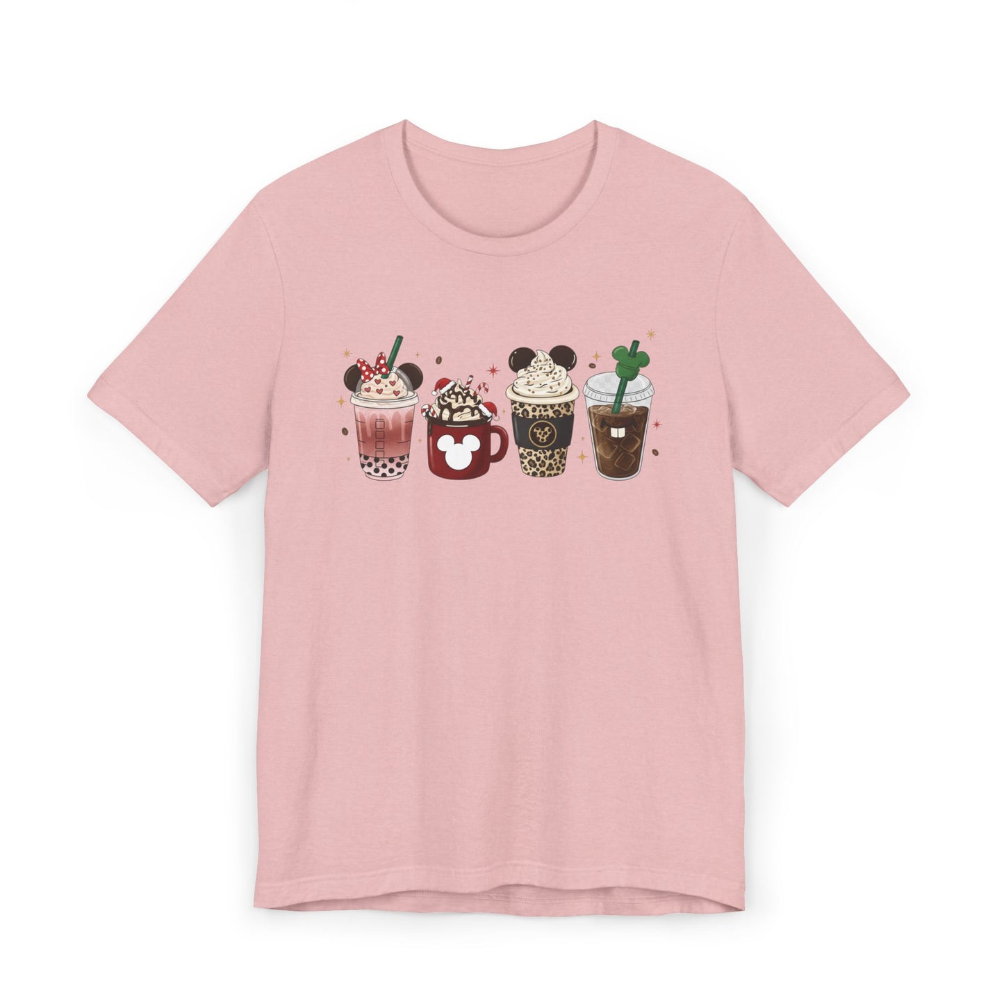 🎀☕ Cute Holiday Coffee Cups T-Shirt USA | Coffee Lovers Tee