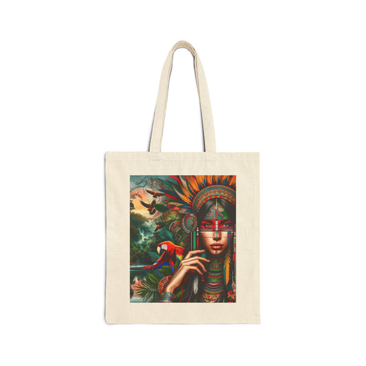 Peruvian Cotton Canvas Tote Bag "Peruvian Ashaninka"