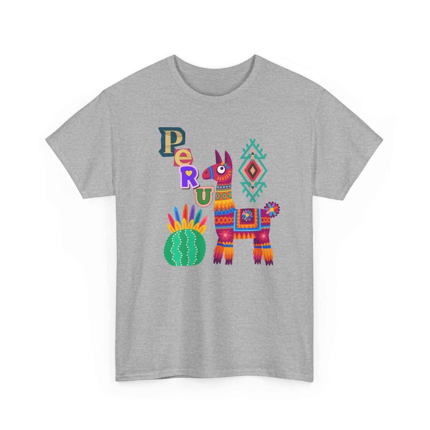 Best Peruvian Llama T-Shirt USA Colorful Peru Pride Unisex Te
