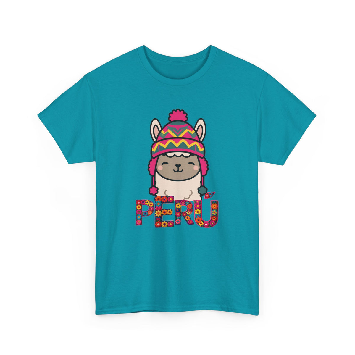 Best Peru Chullo Llama T-Shirt USA Unisex Andean Pride Tee
