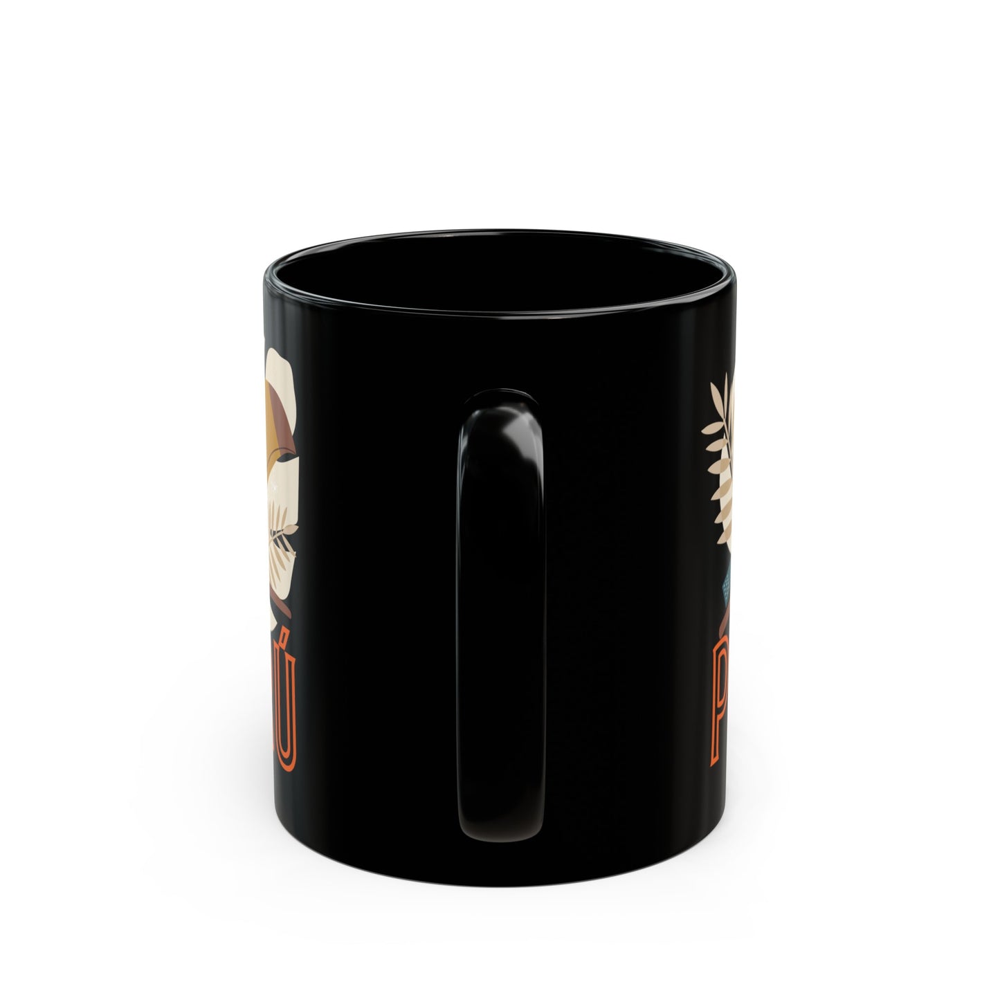 Best Peruvian Coffee Black Mug (11oz, 15oz) "Peru Rainforest"