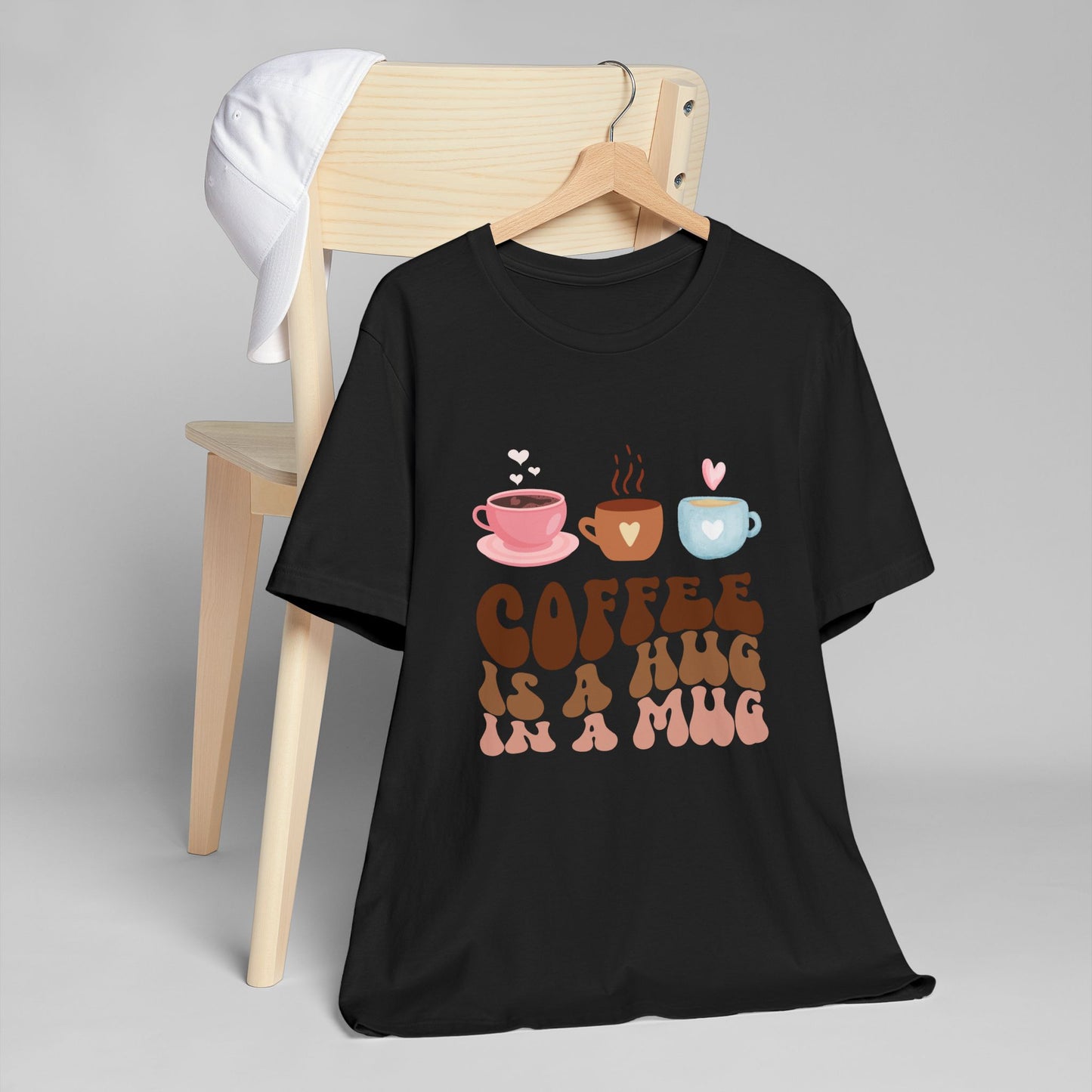 Coffee Is a Hug in a Mug T-Shirt ☕💕 Cute Coffee Graphic Tee (USA Shipping)