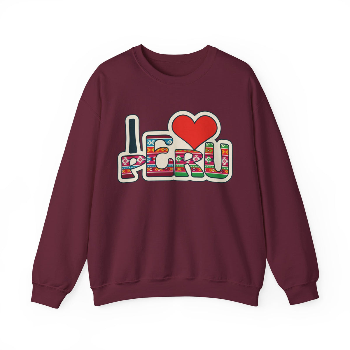 Best I Love Peru Sweatshirt - Andean Textile Crewneck Gift