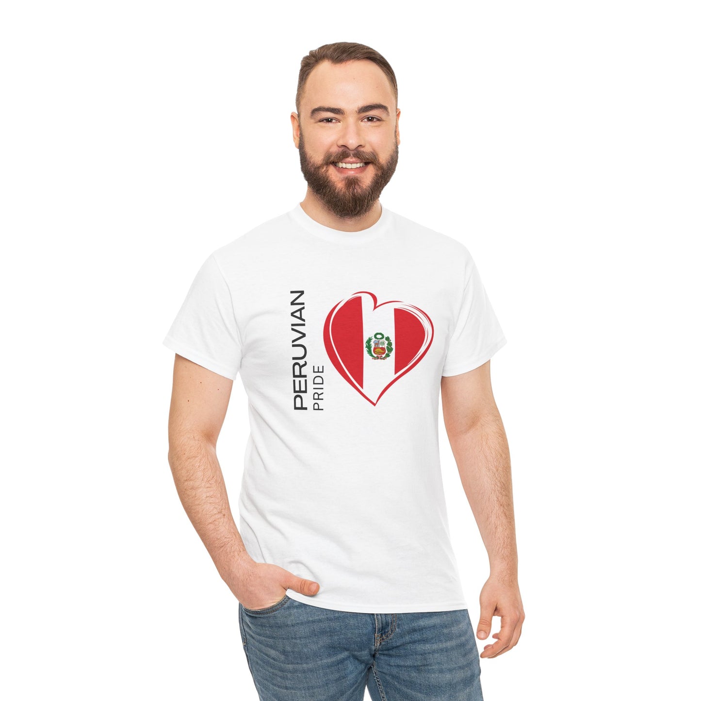 Best Peruvian Pride T-Shirt USA Unisex Flag Heart Tee