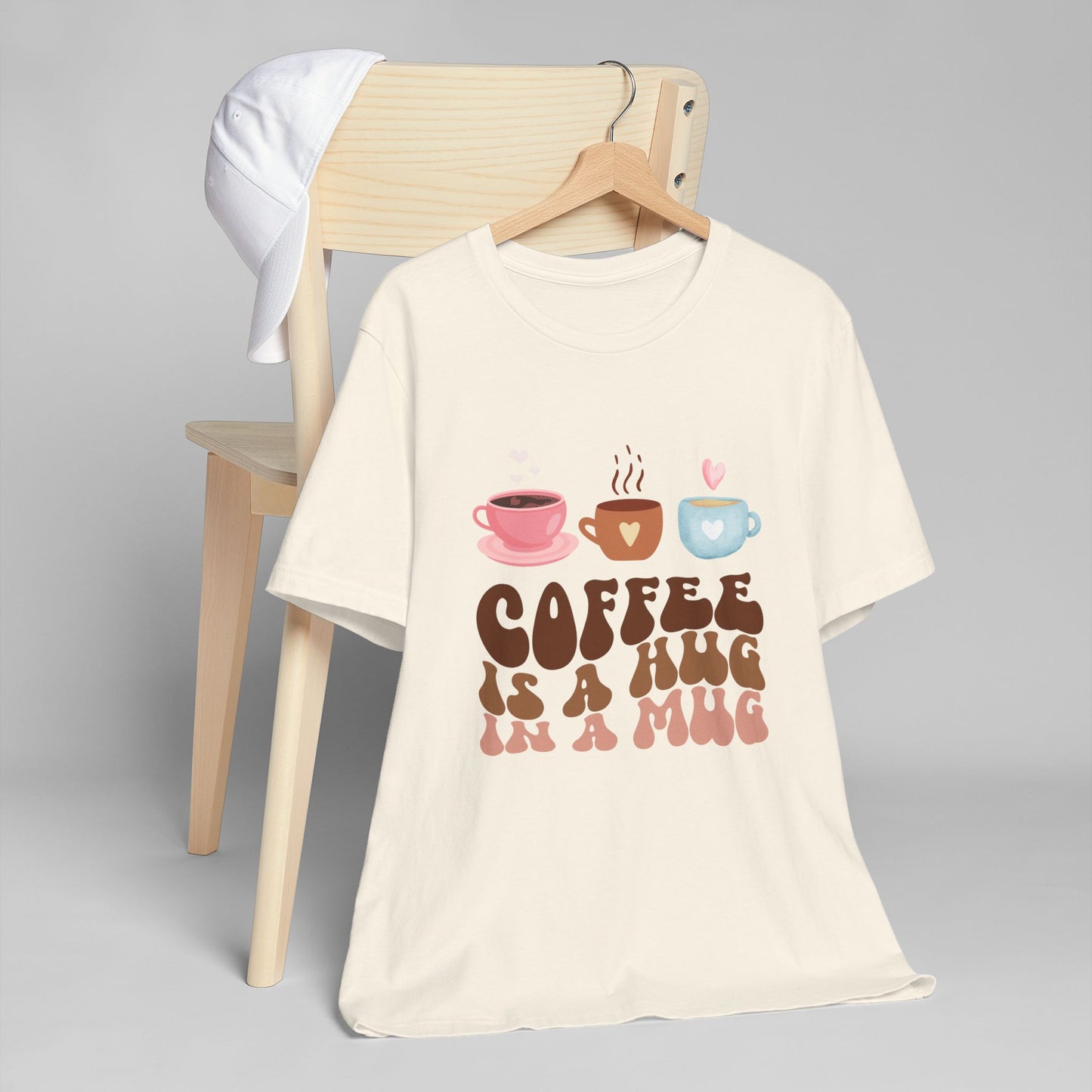 Coffee Is a Hug in a Mug T-Shirt ☕💕 Cute Coffee Graphic Tee (USA Shipping)