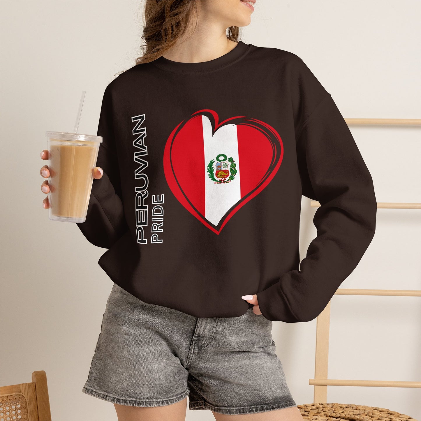 Best Peruvian Unisex Sweatshirt "Peruvian Pride Heart"