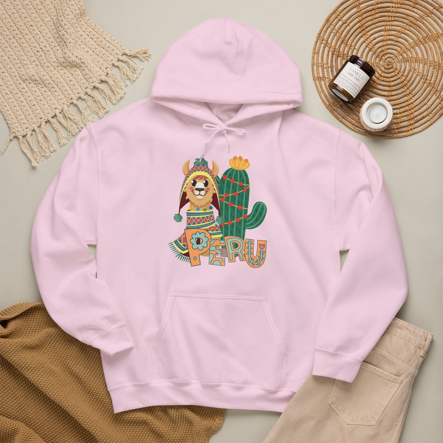 Best Peru Llama Cactus Hoodie - Peruvian Pullover