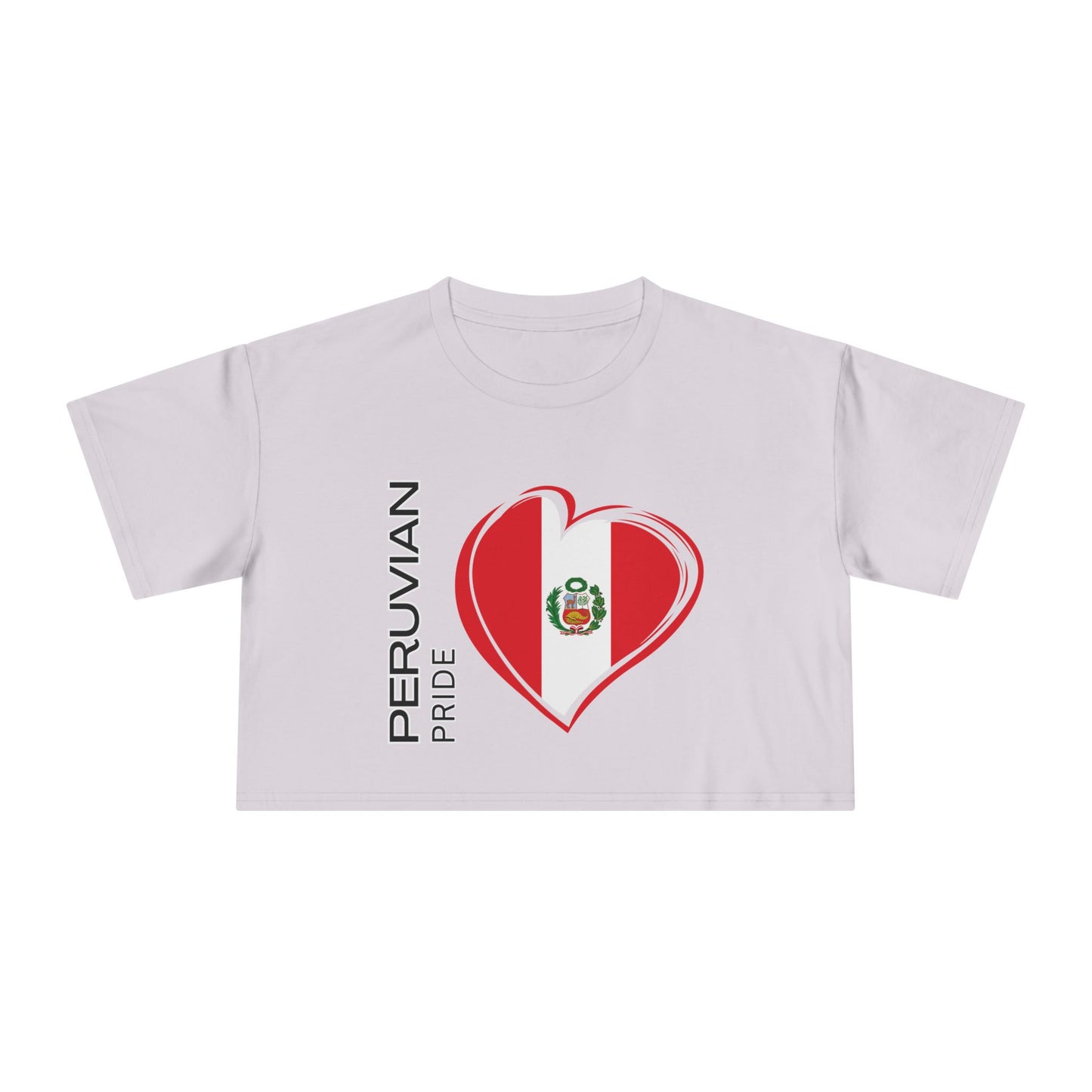 Best Peruvian Pride Crop Top | Peru Flag Heart | Gift USA