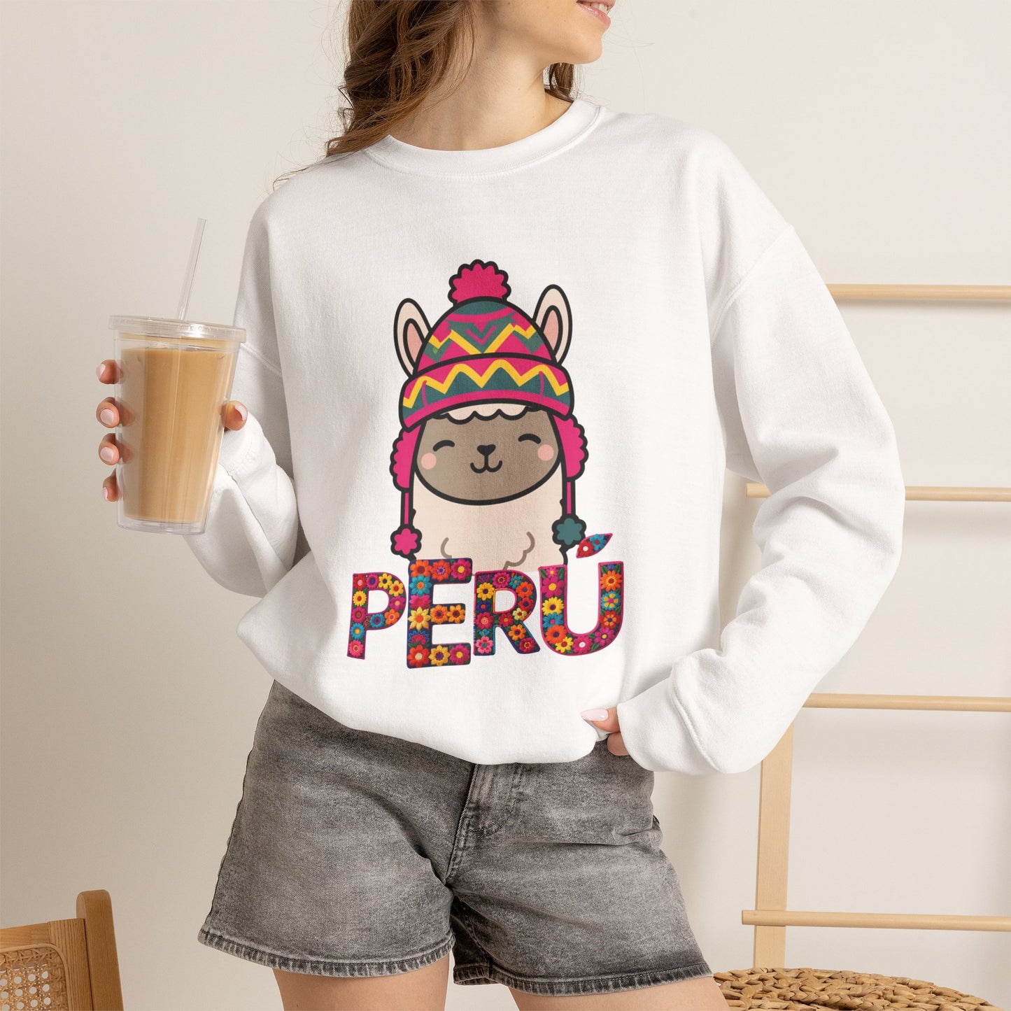 Best Peru Llama Chullo Sweatshirt - Cute Peruvian Tee