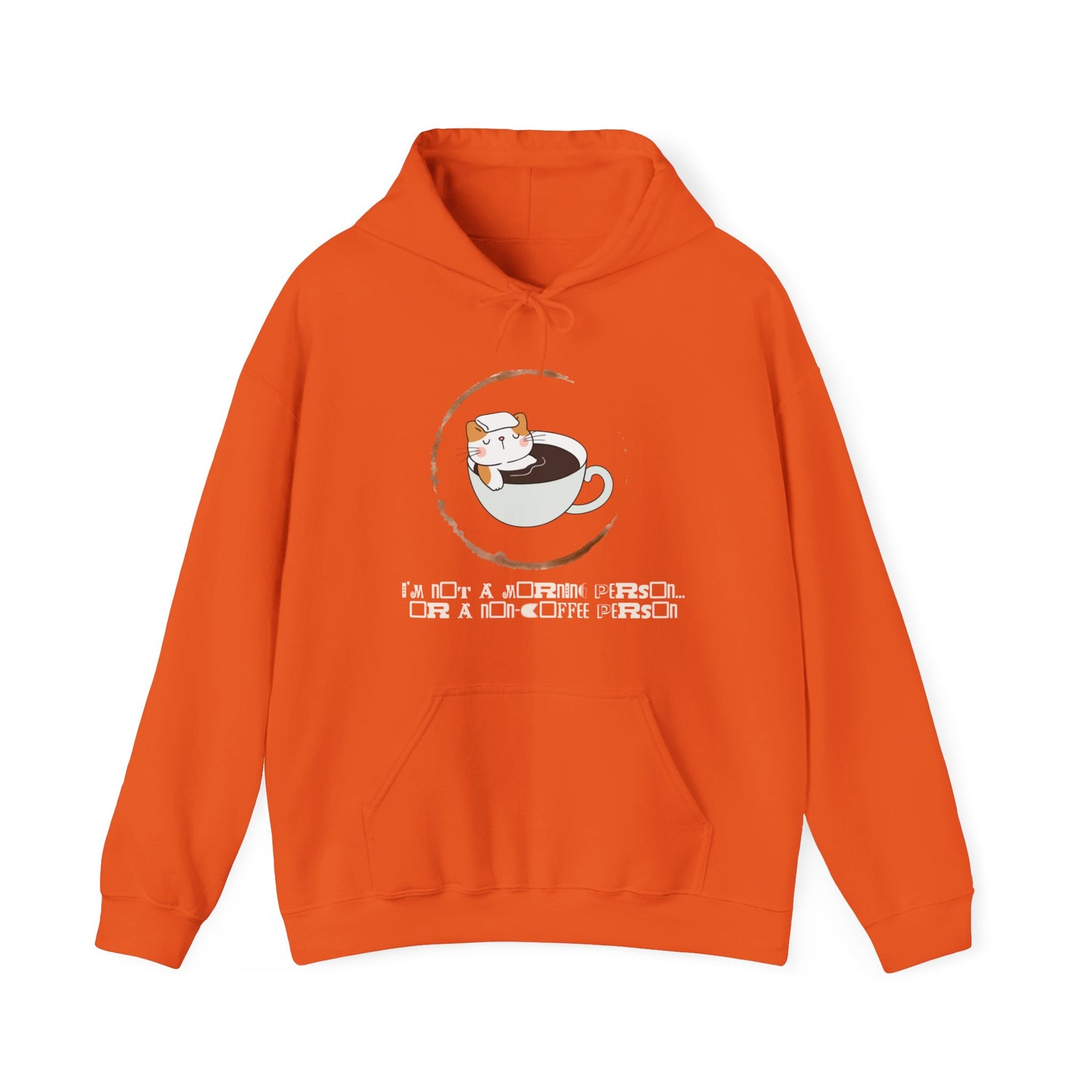 🐱☕ Not a Morning Person Coffee Cat Hoodie USA | Funny Coffee Hoodie