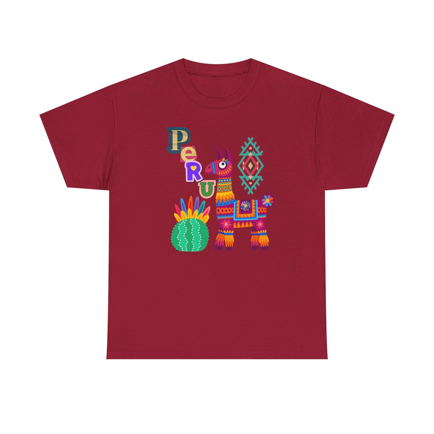 Best Peruvian Llama T-Shirt USA Colorful Peru Pride Unisex Te