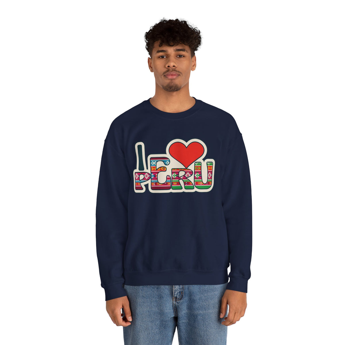 Best I Love Peru Sweatshirt - Andean Textile Crewneck Gift