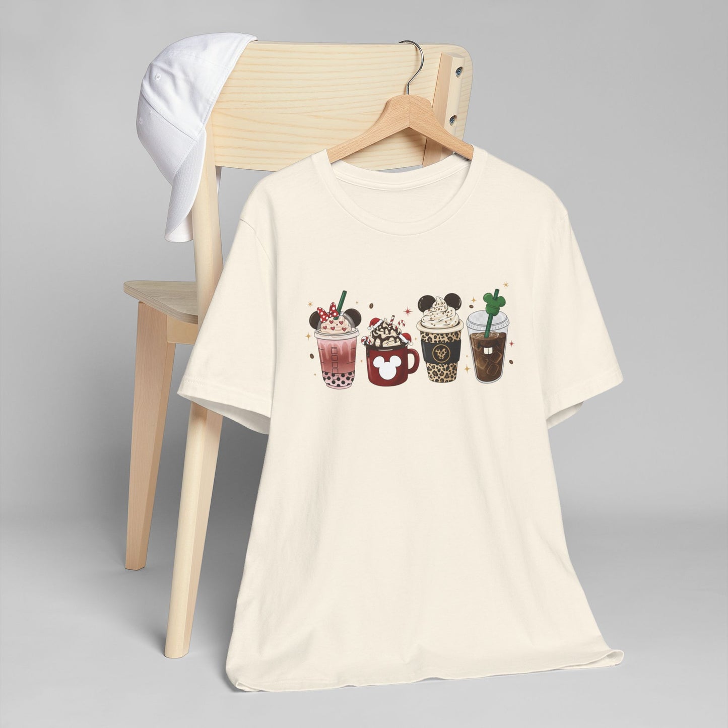 🎀☕ Cute Holiday Coffee Cups T-Shirt USA | Coffee Lovers Tee