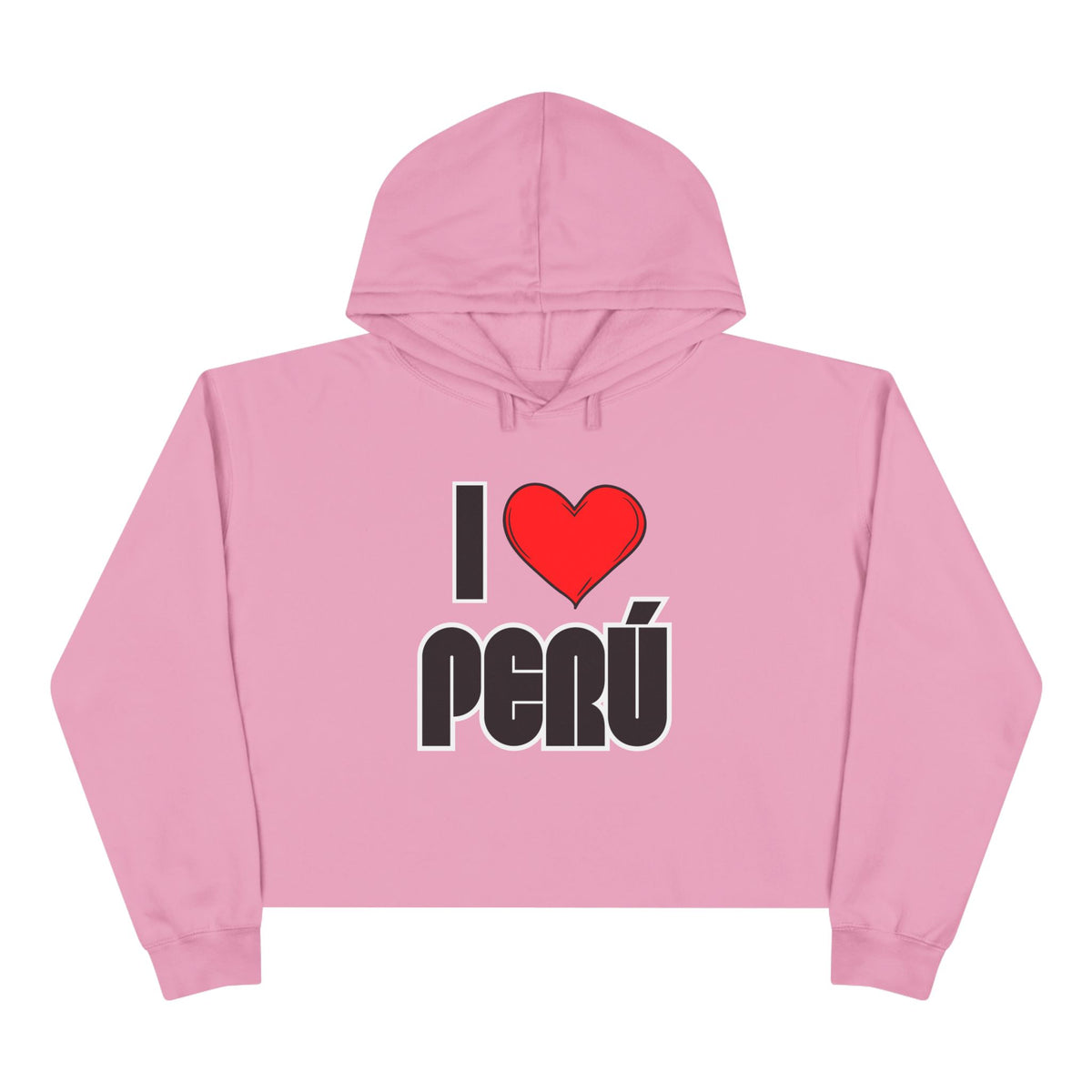 Best I Love Peru Crop Hoodie - Cute Peruvian Pride Gift