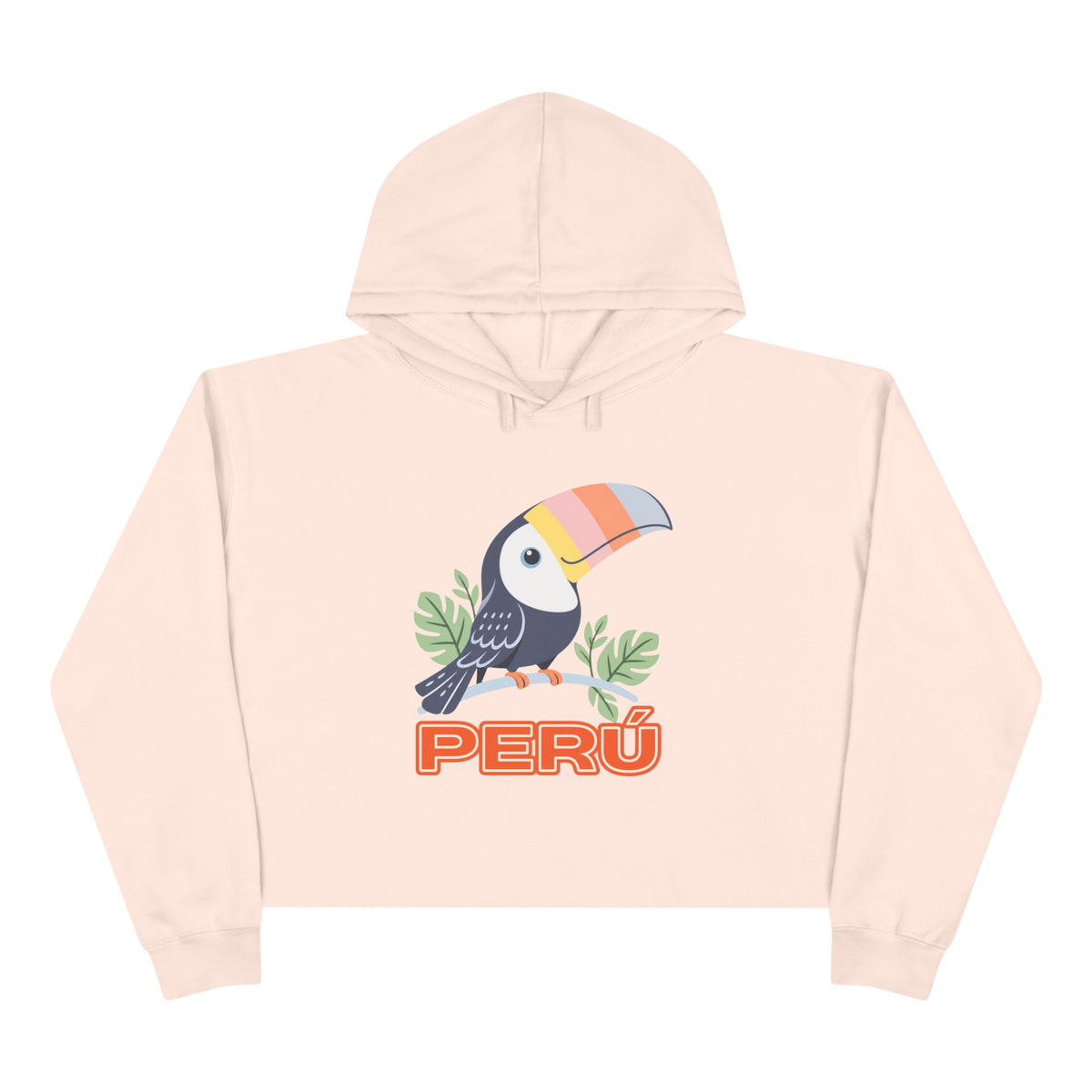 Best Pastel Toucan Peru Crop Hoodie - Cute Amazon Bird Gift