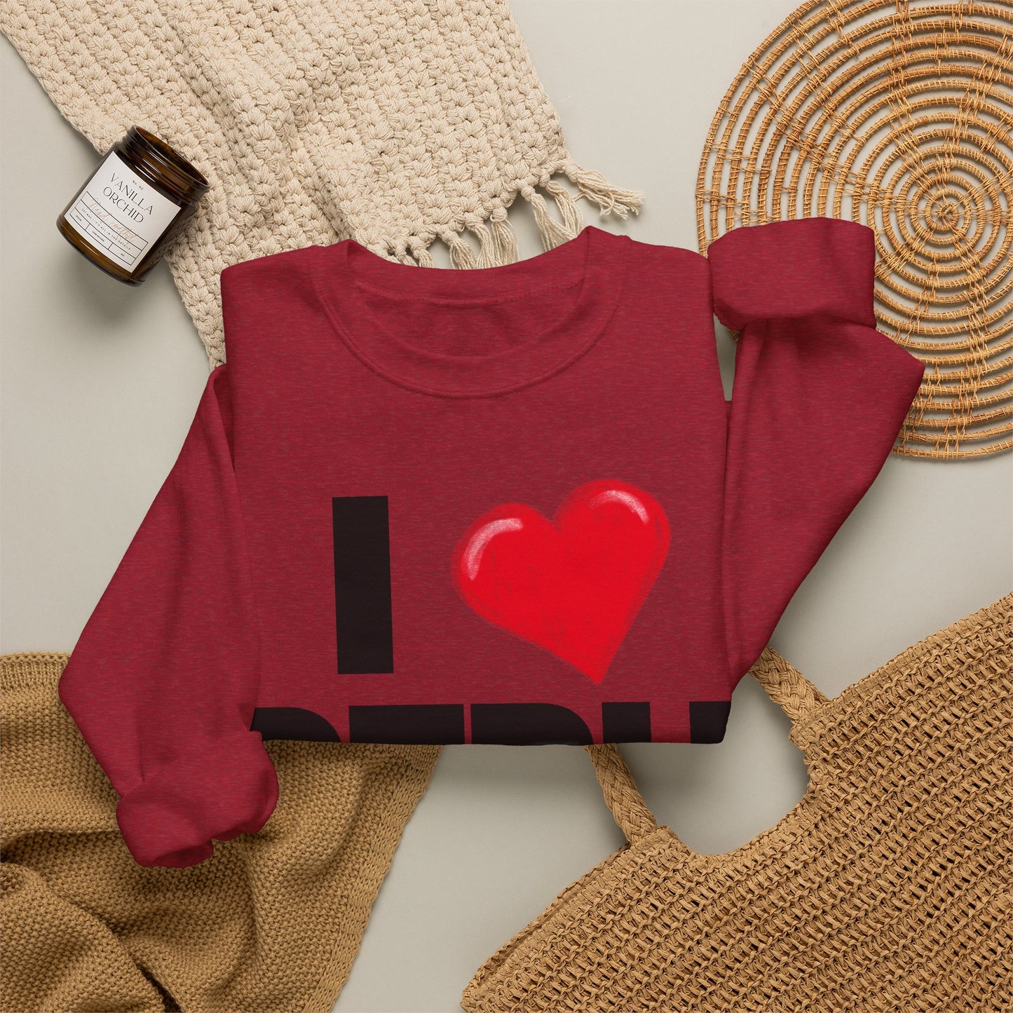 Best Peruvian Unisex Sweatshirt "I Love Peru"