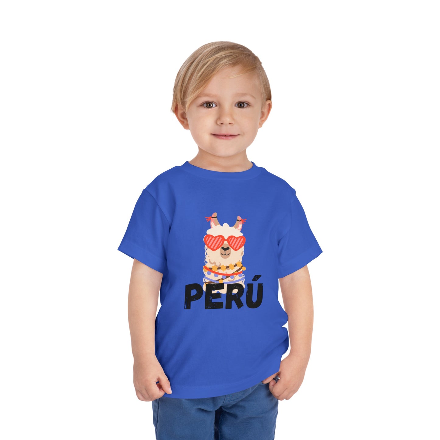 Best PeruvianToddler Short Sleeve Tee "Peru Llama Heart"