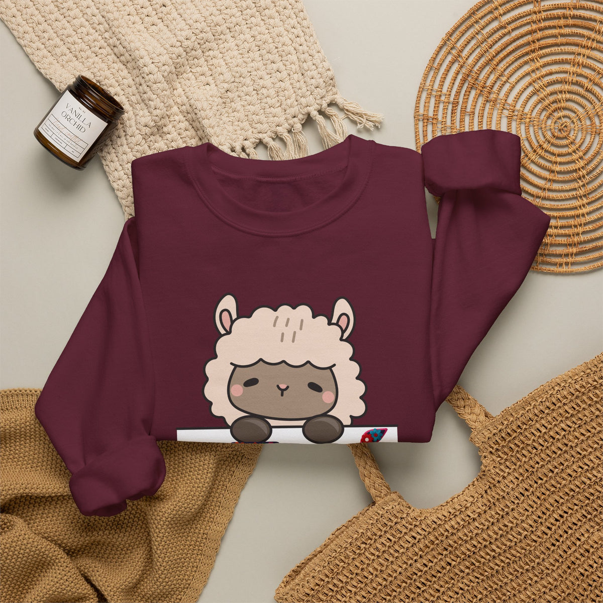 Best Cute Alpaca Peru Sweatshirt - Kawaii Floral Crewneck