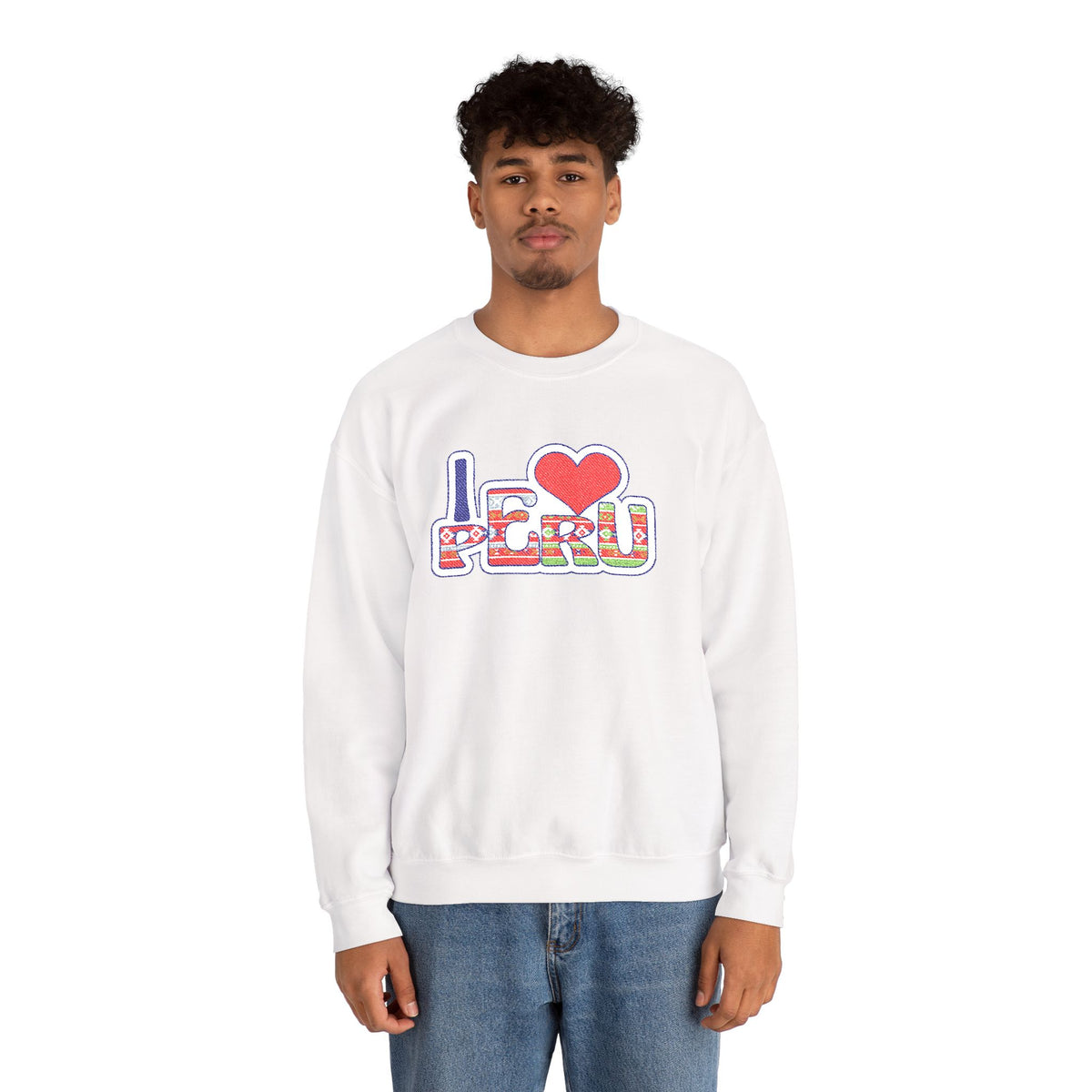 Best I Love Peru Embroidered Sweatshirt USA