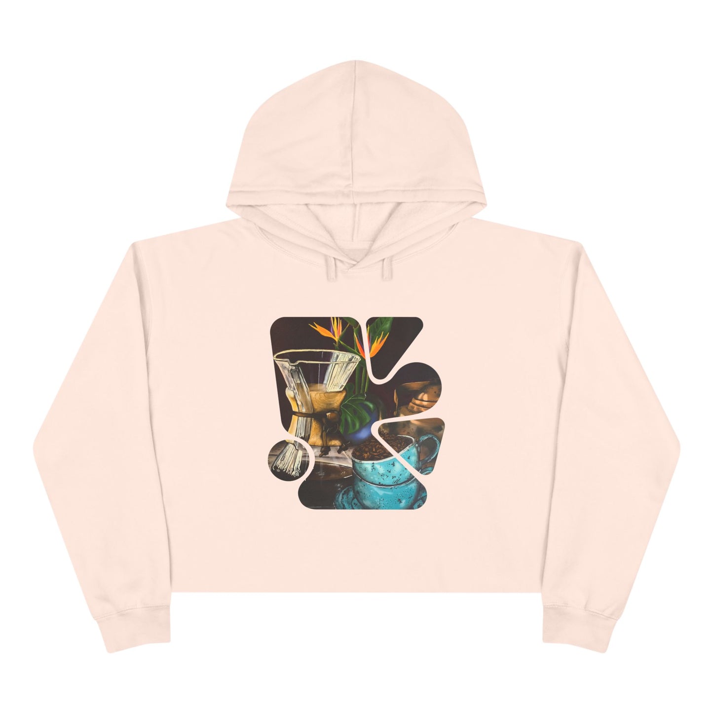 Best Cropped Coffee Hoodie for Women — Coffee Still Life Art Print USA ☕