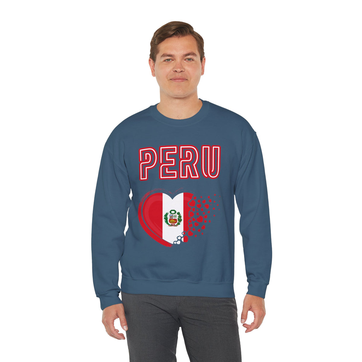 Best Peru Heart Flag Sweatshirt - Crewneck