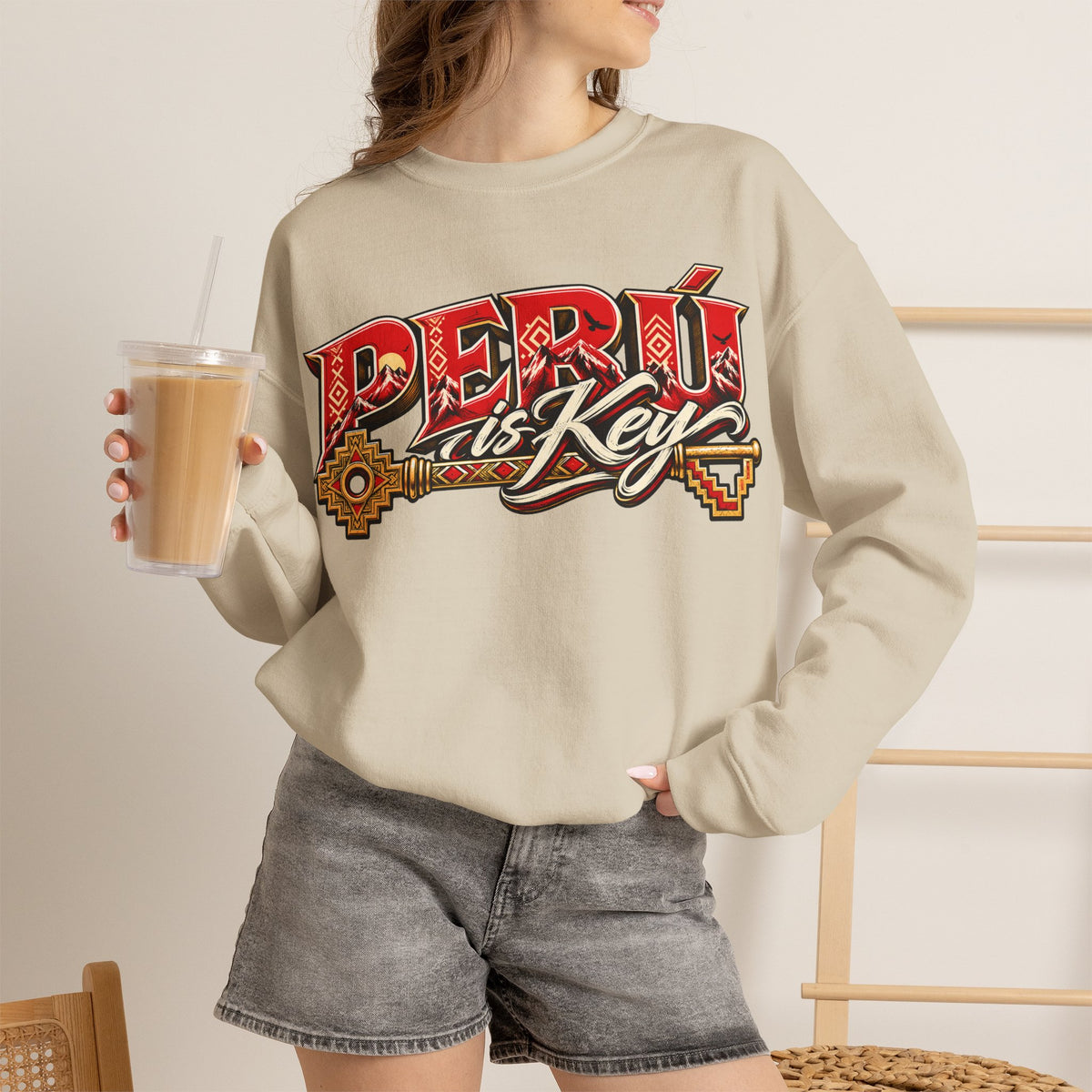 Best Peru is Key Sweatshirt - Andes Sun & Condor Crewneck