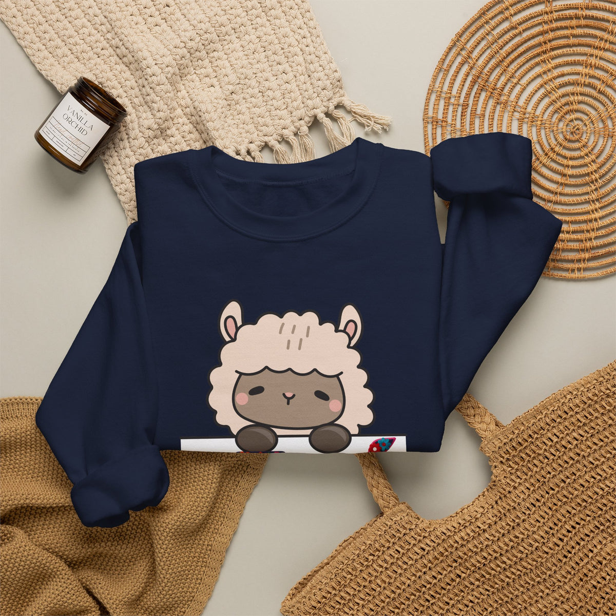 Best Cute Alpaca Peru Sweatshirt - Kawaii Floral Crewneck