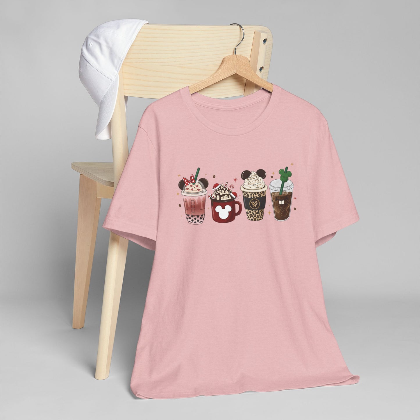 🎀☕ Cute Holiday Coffee Cups T-Shirt USA | Coffee Lovers Tee