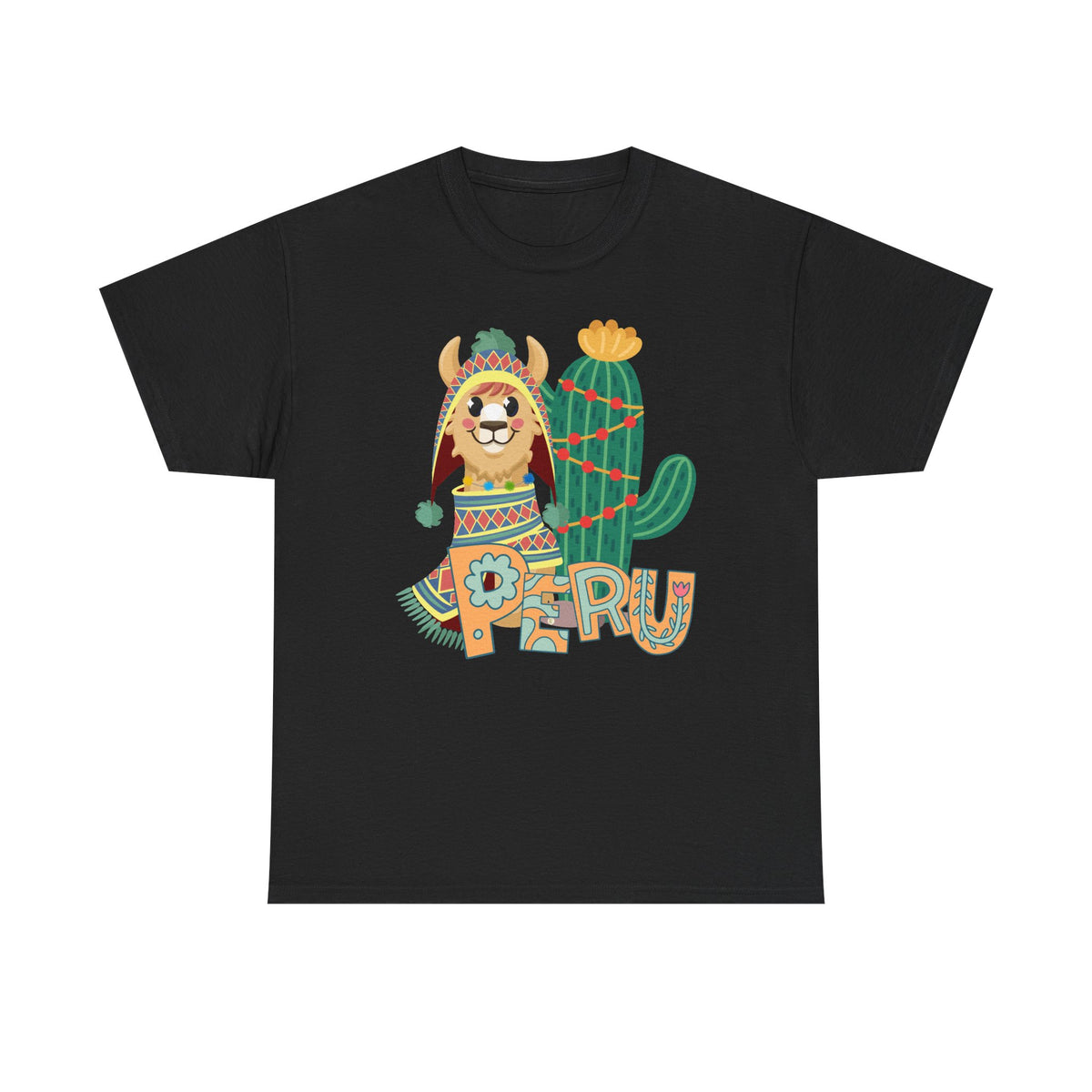 Best Peru Chullo Llama T-Shirt USA — Peruvian Pride Tee