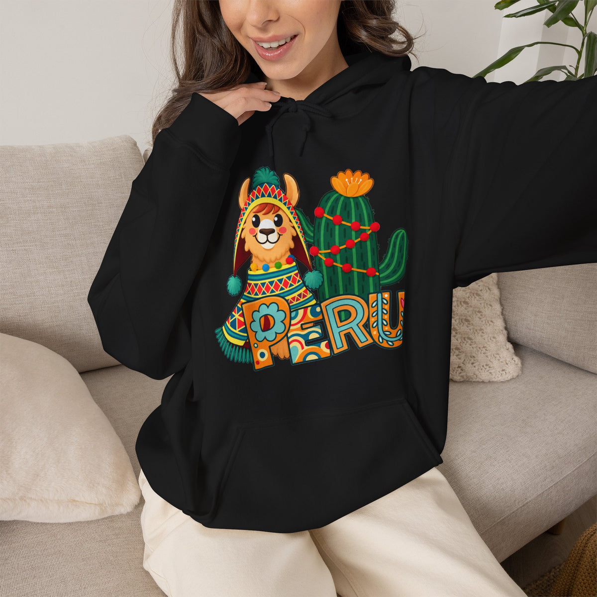 Best Peru Llama Hoodie - Cozy Peruvian Gift for Him & Her