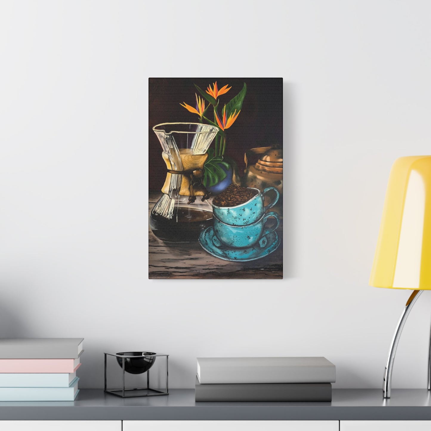 Chemex & Blue Cup — Coffee Art Print