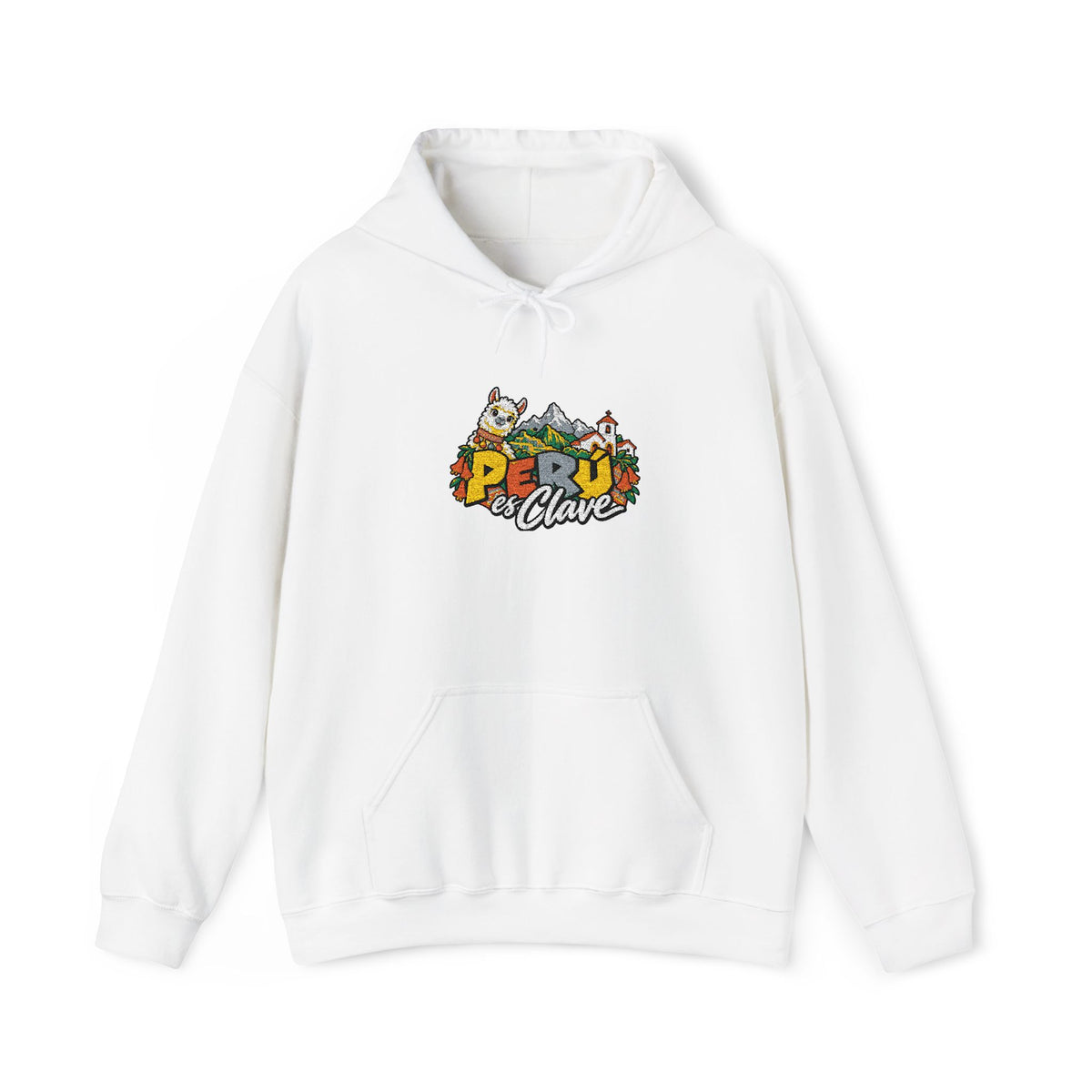 Best Perú es Clave Embroidered Hoodie - Alpaca & Andes Gift