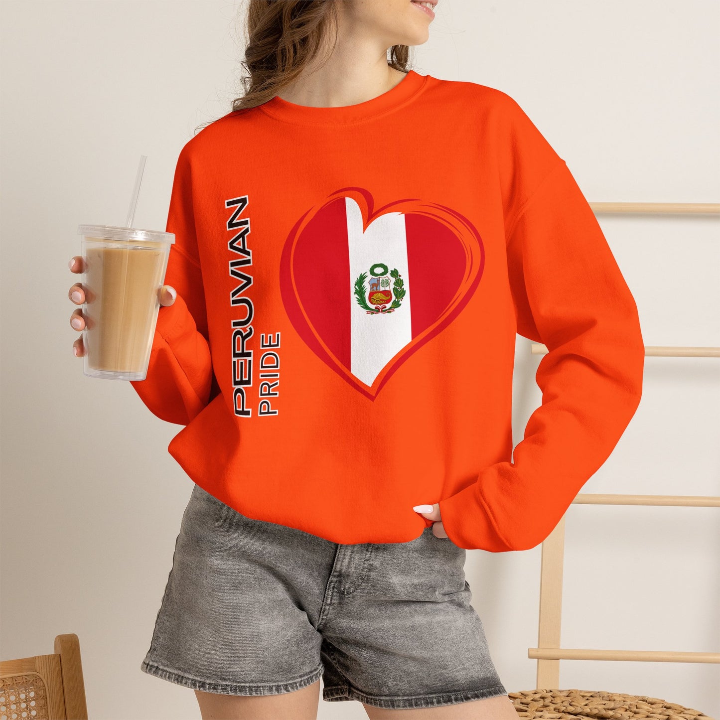 Best Peruvian Unisex Sweatshirt "Peruvian Pride Heart"