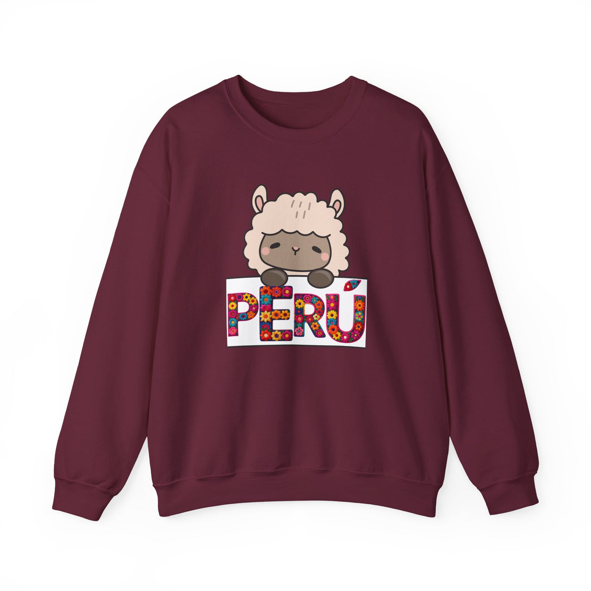 Best Cute Alpaca Peru Sweatshirt - Kawaii Floral Crewneck