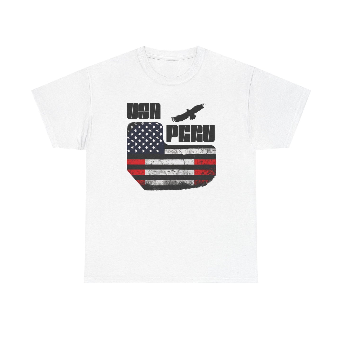 Best USA Peru Flag T-Shirt - Peruvian American Tee