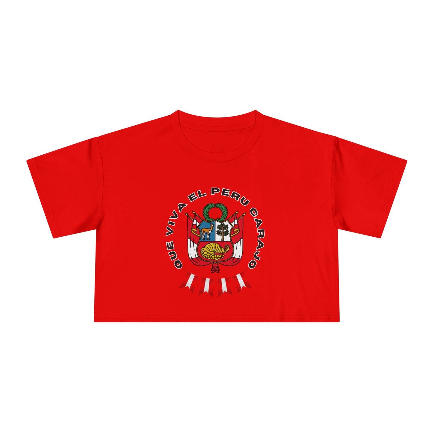 Best Que Viva El Peru Carajo Crop Top | Peruvian Gift USA