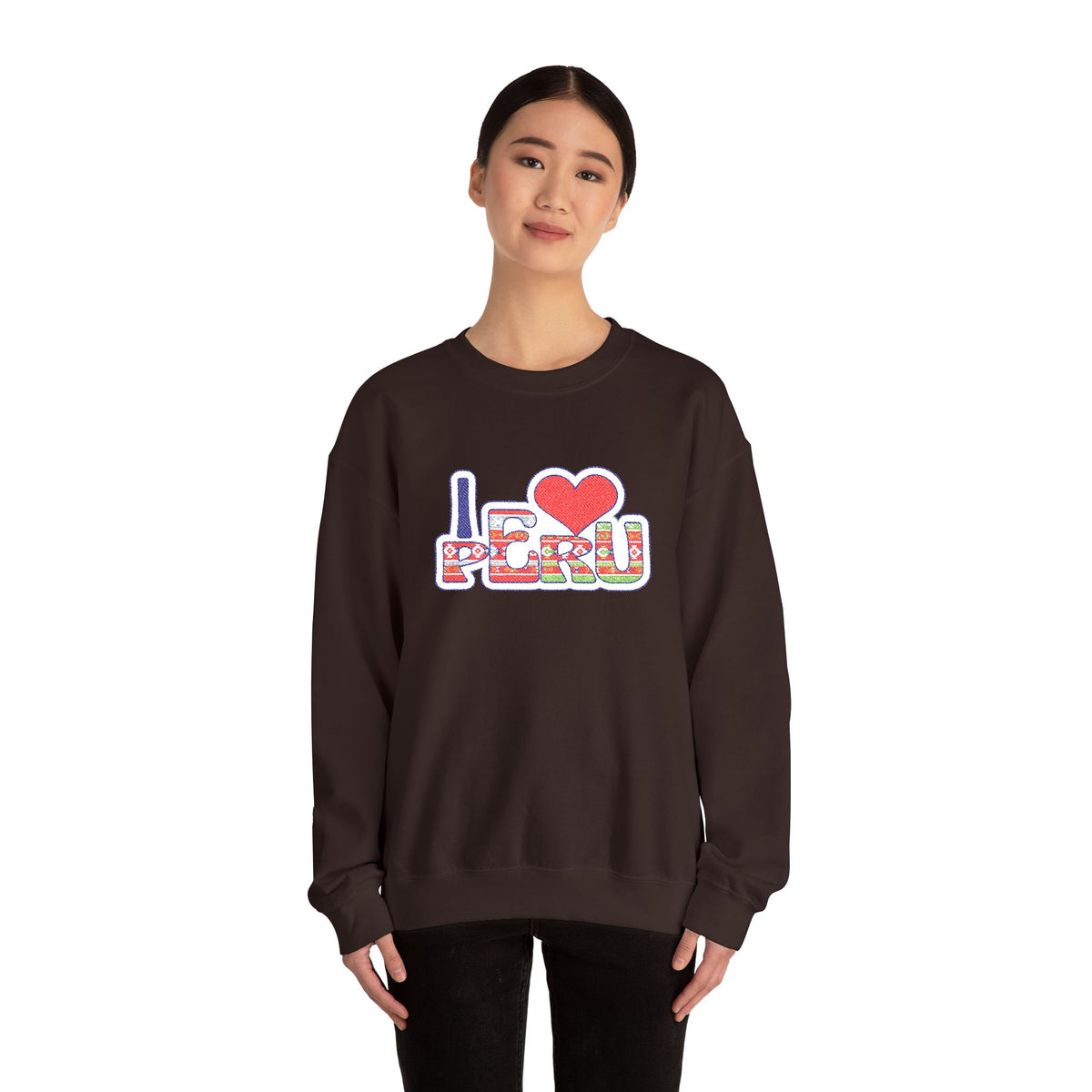 Best I Love Peru Embroidered Sweatshirt USA