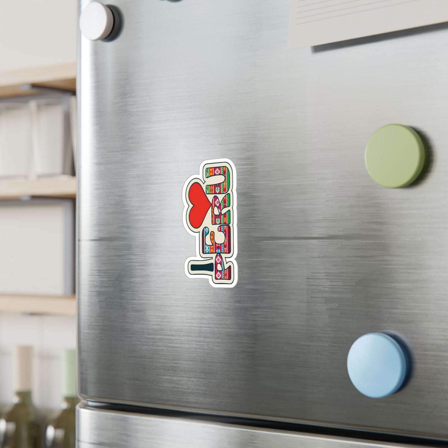 Best I Love Peru Sticker - Textile Design