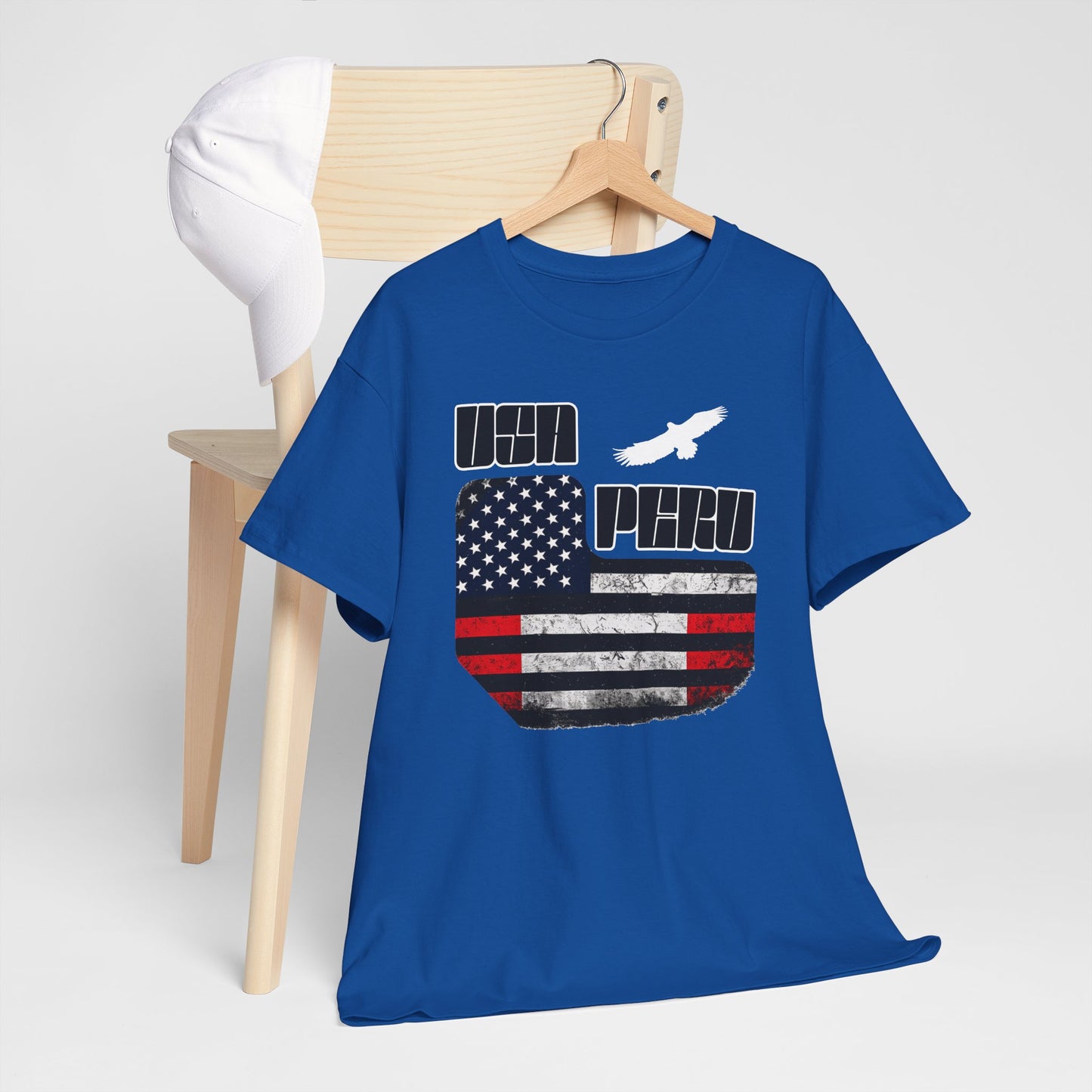 Best USA Peru Flag T-Shirt - Peruvian American Tee