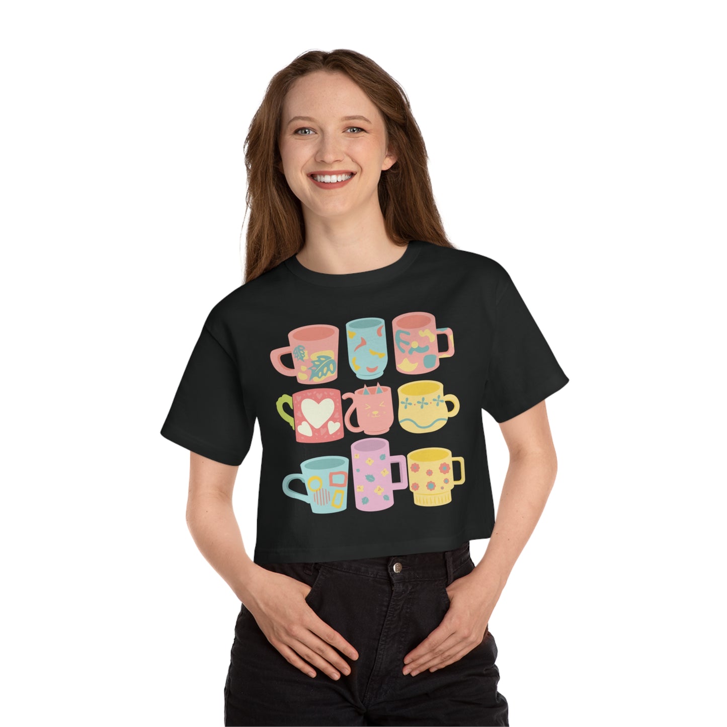 Best Cropped Coffee T-Shirt "Coffee Mugs for Coffee Addicts"