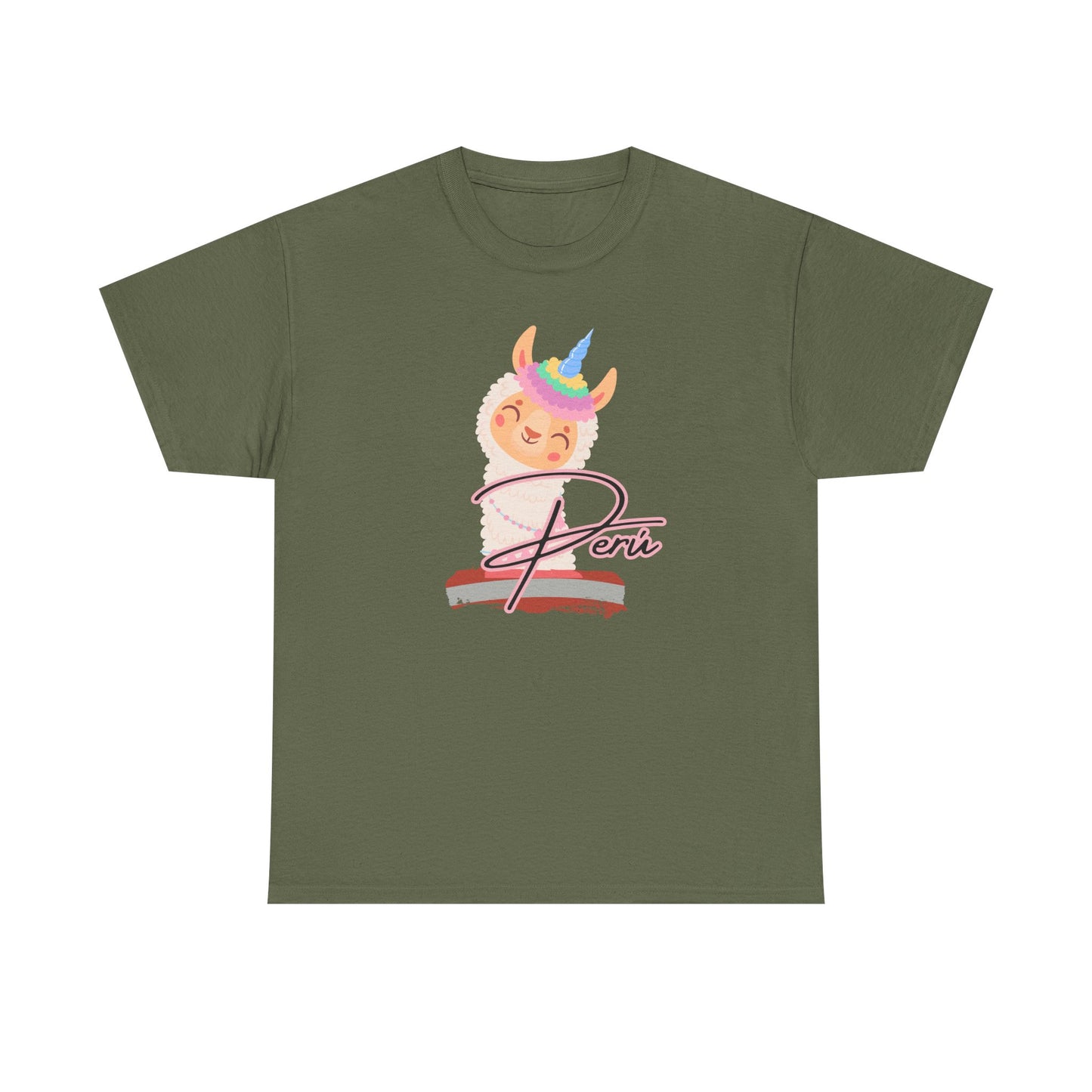 Best Peru Unicorn Llama T-Shirt USA Unisex Cute Peru Pride Tee