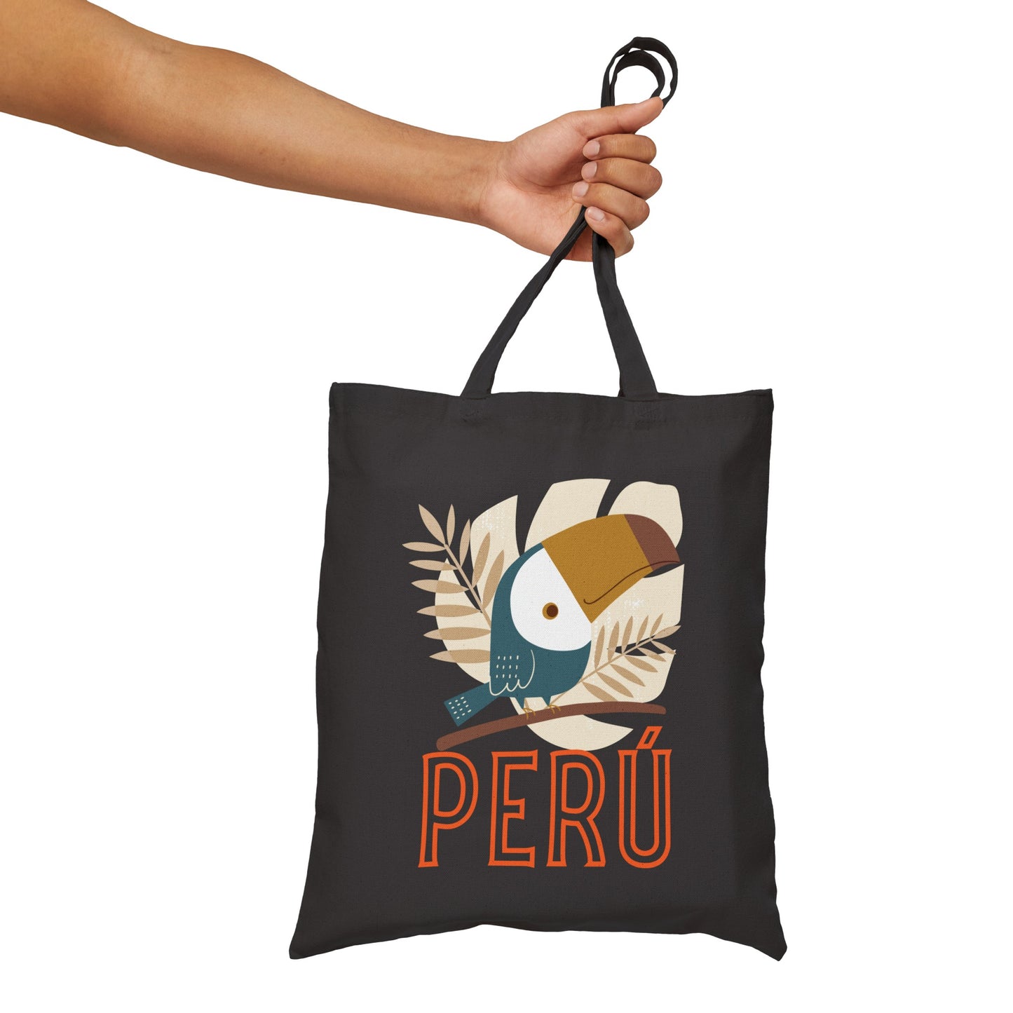 Peruvian Cotton Canvas Tote Bag "Tucan Peru"