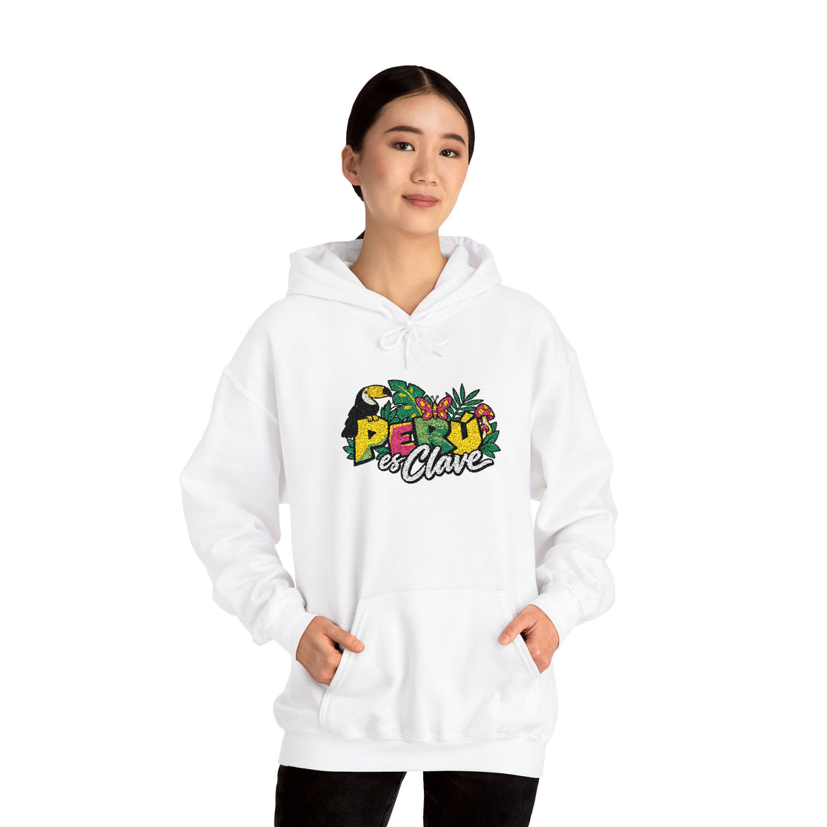 Best Perú es Clave Embroidered Hoodie - Amazon Toucan Gift