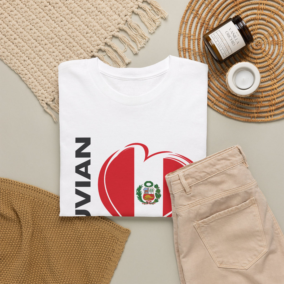 Best Peruvian Pride T-Shirt USA Unisex Flag Heart Tee