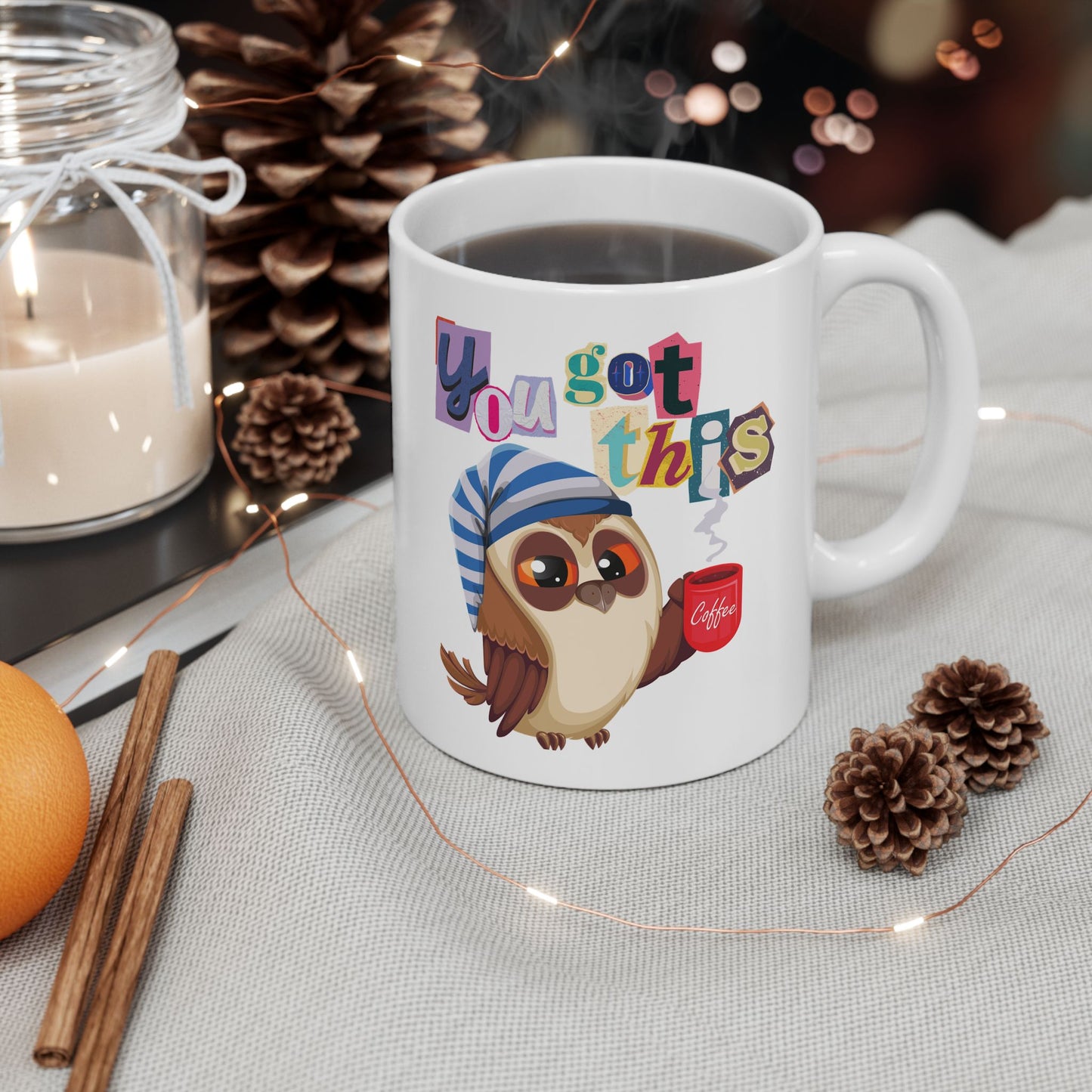 Best White Coffee Mug with Sleepy Owl's Coffee Quest: Daybreak Dreamer