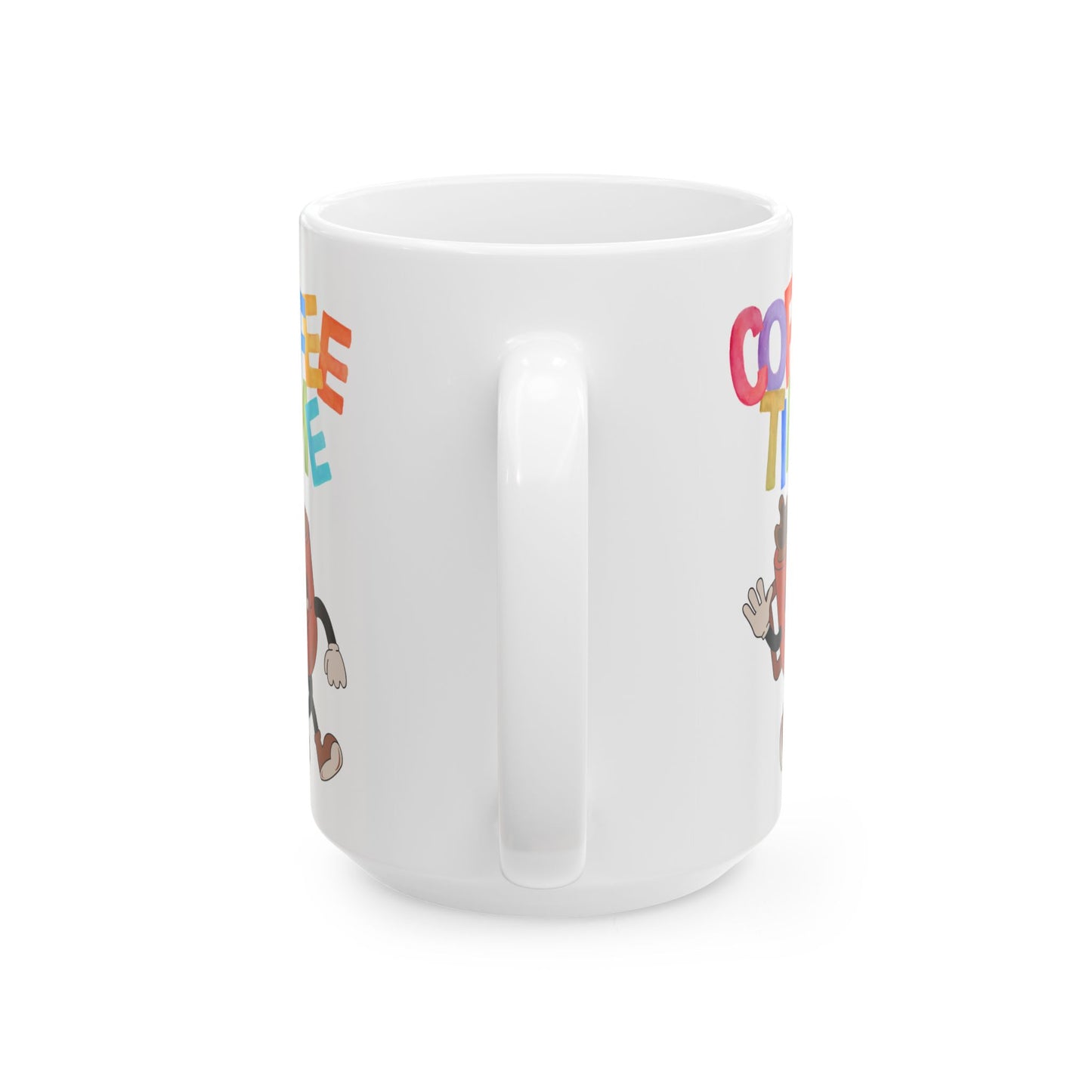 Best White Coffee Mug with Waving Coffee Companion: Bright Brew Buddy